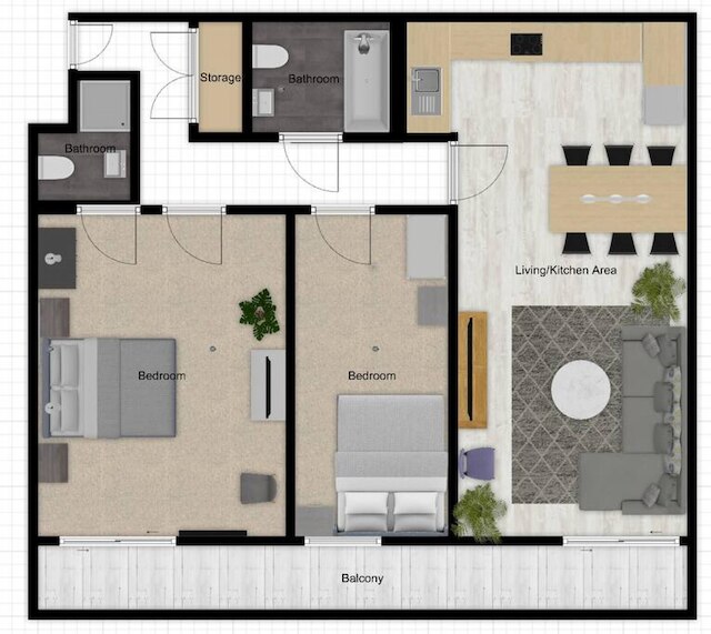 ホストアパートメンツバルチックバルコニーアパート