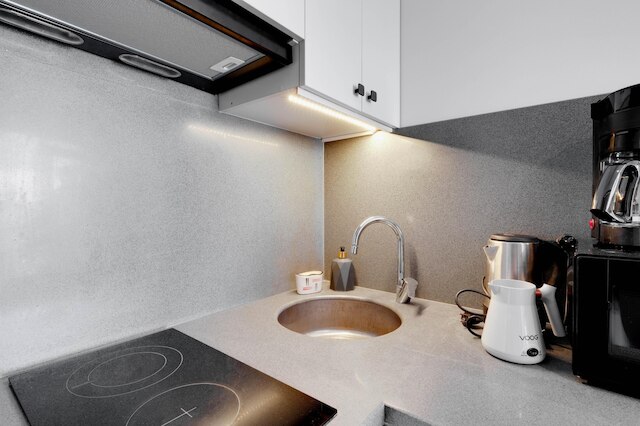 メトロバスと海岸近くの中央フラット-カディコイ