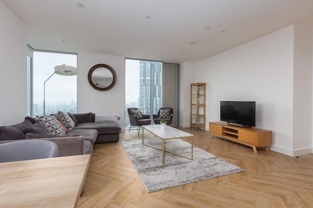 シック フラット モダンリビングのための