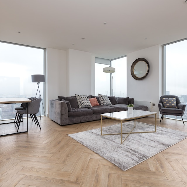 シック フラット モダンリビングのための