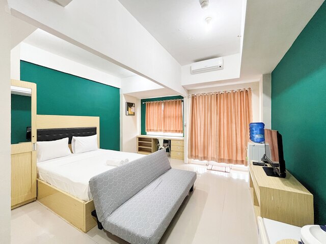 広々としたスタジオルームアットビダビューマカッサールアパートメント