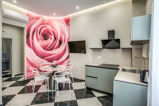 ナポリのピンクローズ、1 ベッドルームと1 バスルーム付き