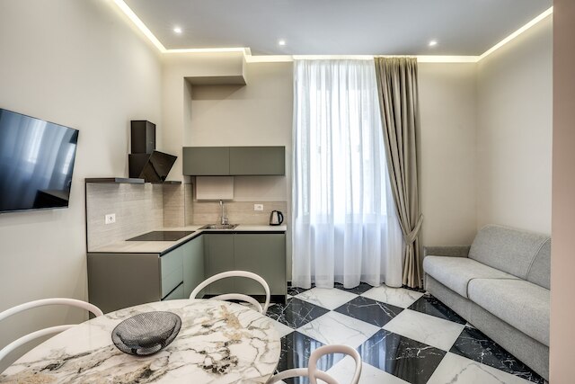 ナポリのピンクローズ、1 ベッドルームと1 バスルーム付き