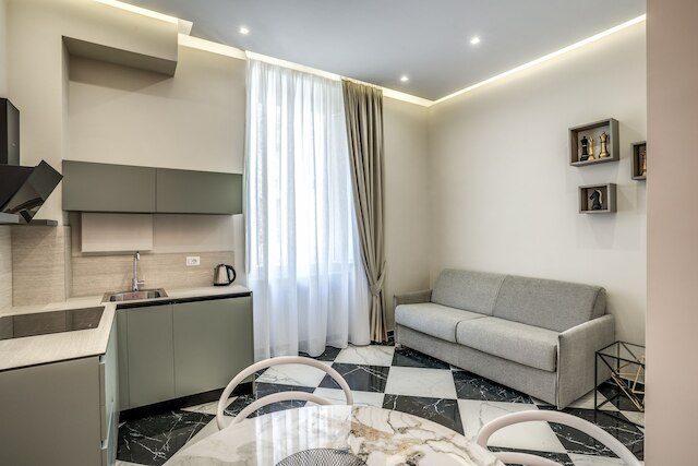 ナポリのピンクローズ、1 ベッドルームと1 バスルーム付き