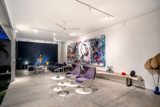 ロフト ボルケーノ バイ アルフレッド イン バリ - スタイリッシュ 2 ベッドルーム ロフト ウィズ プール ガーデン ライスフィールド ビュー