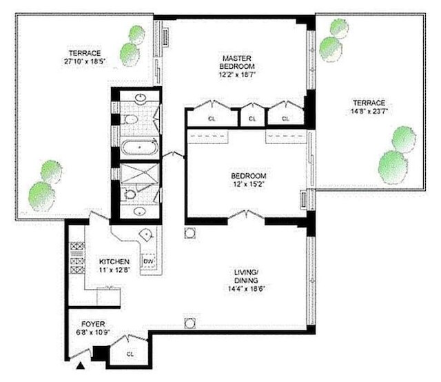 ダウニング コート バイ ローブ 2ベッドルーム コンド ウィズ アウトドア スペース