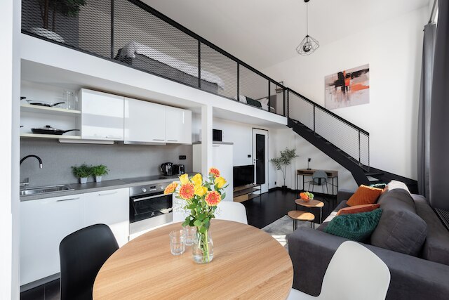 プラハの広々としたロフトアパート