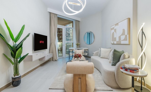 インスパイアード 1 ベッドルーム アパートメント – アルティメット ラグジュアリー リビング