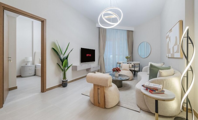 インスパイアード 1 ベッドルーム アパートメント – アルティメット ラグジュアリー リビング