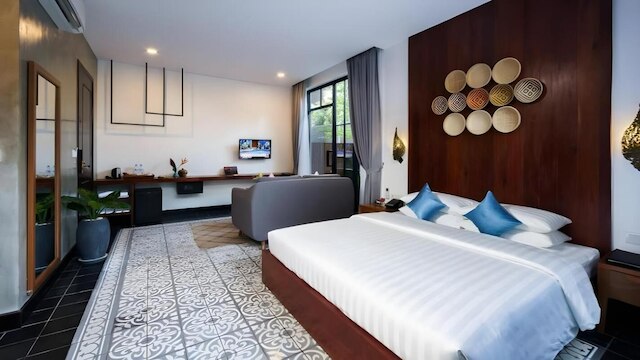 ルーム デラックス ダブル ルーム ウィズ パティオ オア バ