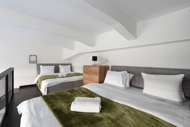 モダン ロフト ウィズ バルコニー クローズ トゥ センター