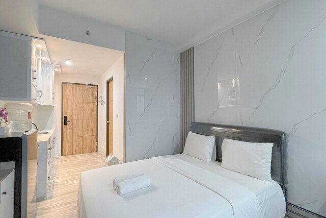 モダン スカンジナビアン スタジオ アット デルフト チプトラ マカッサル アパートメント