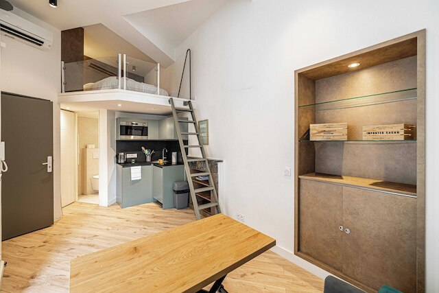 エアコン メザニン アパートメント 1ベッドルーム/2人 - プラス ガリバルディ