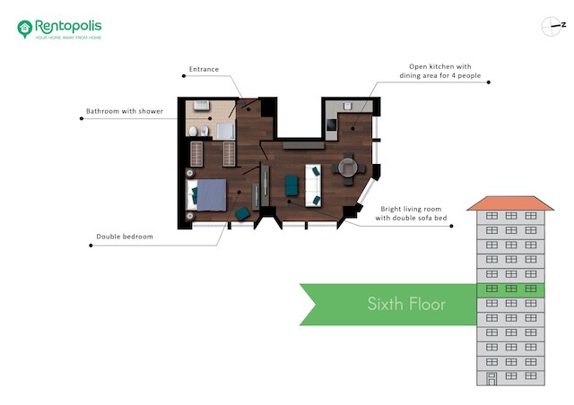 S バビラ セントラル タワー ウィズ ルーフトップ テラス イン サン バビラ