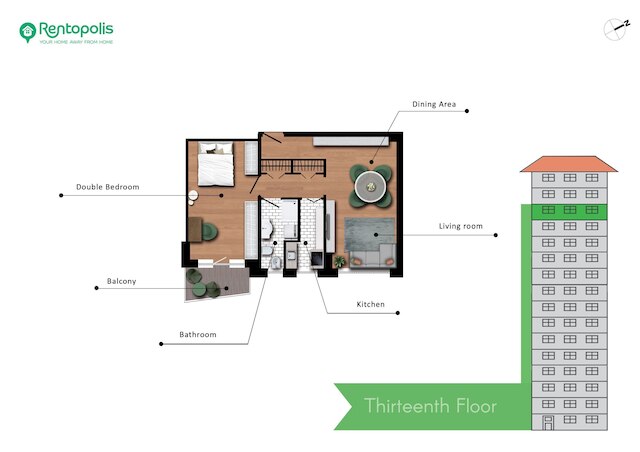 ビアンカマーノ スカイライン ビュー - 13th フロア 1 ベッドルーム ウィズ バルコニー イン モスコヴァ センピオーネ