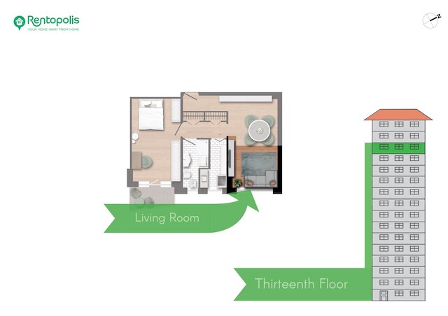 ビアンカマーノ スカイライン ビュー - 13th フロア 1 ベッドルーム ウィズ バルコニー イン モスコヴァ センピオーネ