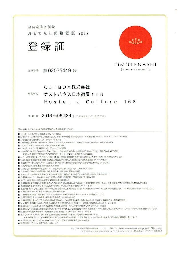 ゲストハウス日本宿屋１６８