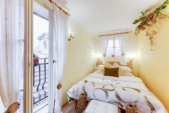 プラハ中心部にある素晴らしいロフト、ベッドルーム 2 室