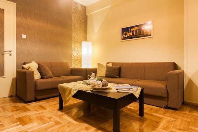 安全な地域にある広々としたアパート、アクロポリスまで徒歩圏内