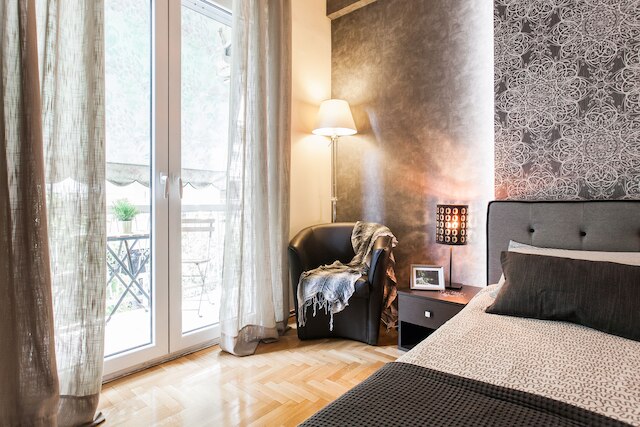 中心部近くの安全な場所にある美しいアパート