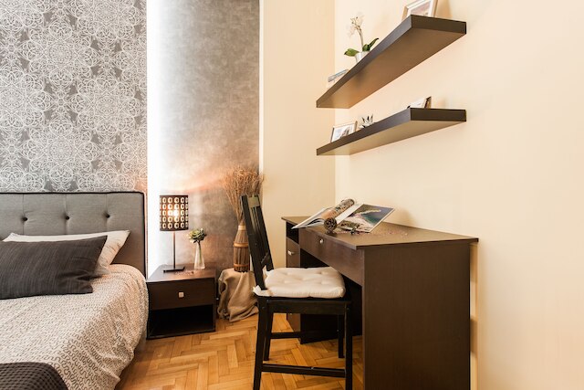 中心部近くの安全な場所にある美しいアパート