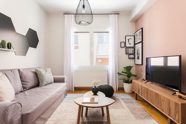 プラカにあるアップストリート ディライトフル アパートメント、ベッドルーム 1 室