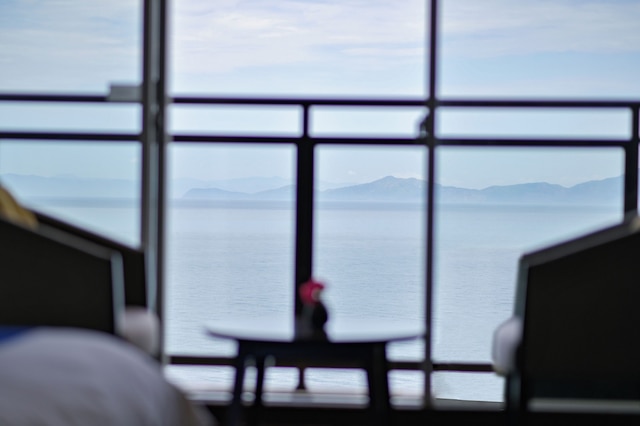 湯の児 海と夕やけ