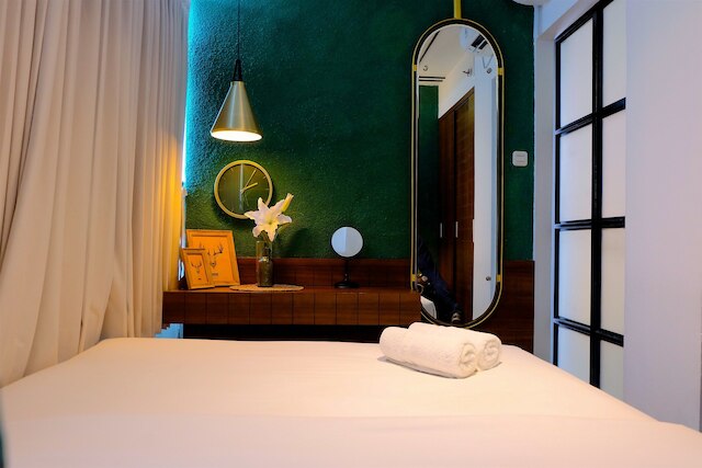 モダンでスタイリッシュなパクブウォノ テラス アパートメント、ベッドルーム 2 室