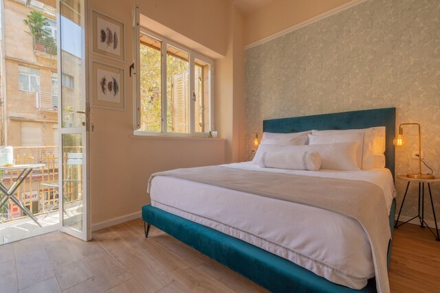 素敵なアパートメント、エルサレムで最も人気のある観光道路沿い