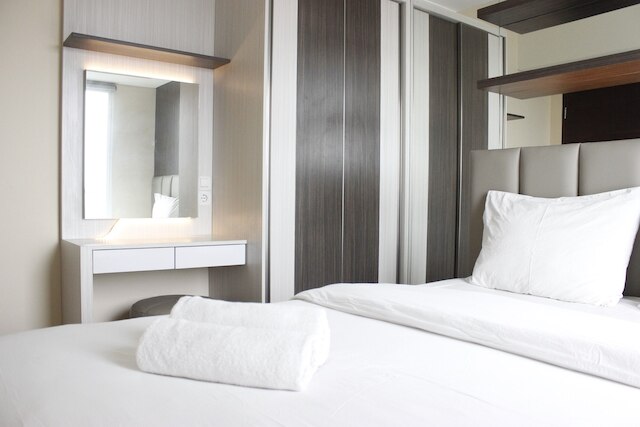 新築、ベッドルーム 2 室、@ タマンサリ ラ グランデ アパートメント バンドン