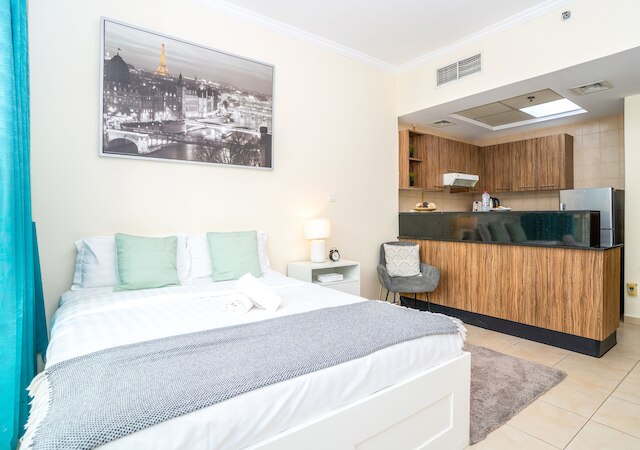 タニン - ブルジュハリファ＆ドバイモールに近い広々としたスタジオ