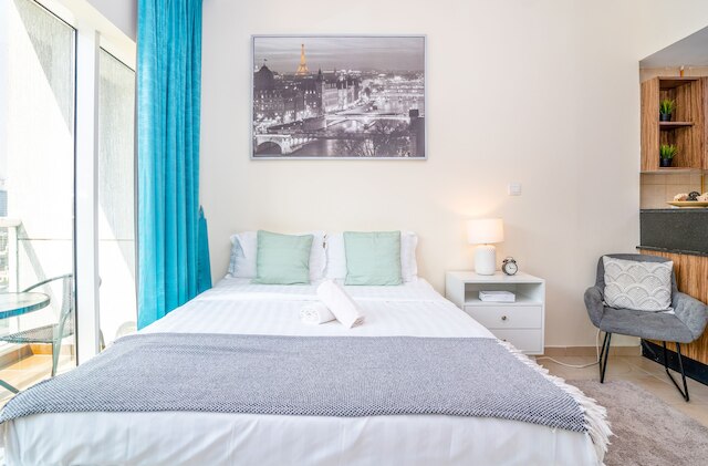 タニン - ブルジュハリファ＆ドバイモールに近い広々としたスタジオ