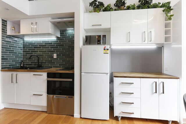 コンテンポラリーで楽しいスタイルのスタジオロフト