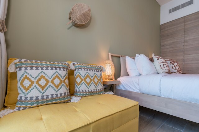 アル・ハブトール・シティの魅力的な1ベッドルーム、バルコニー付き