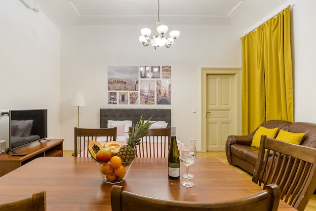 プラハ中心部の3ベッドルームアパート