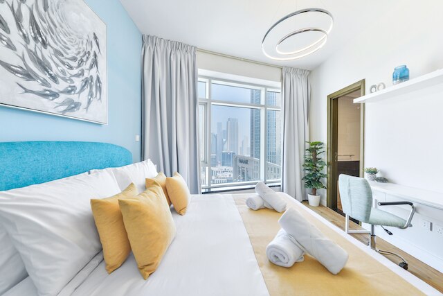 ロフト - ダウンタウン・ラグジュアリー - ドバイ・ミーナ・ティマワ・トゥ・ドバイ・ファウンテン(5分徒歩)!