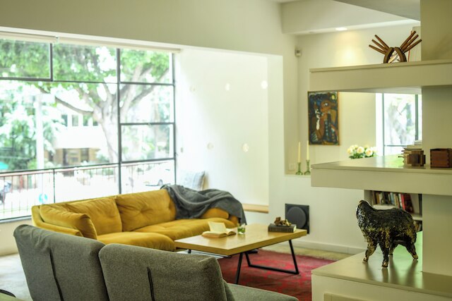 広々とした緑豊かな3BRアパート バルコニー付