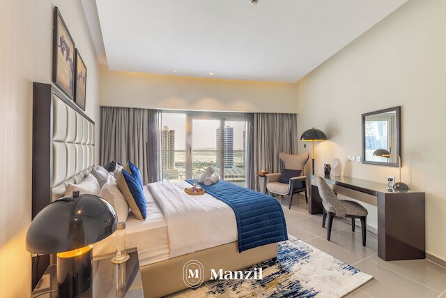 マンジル - デザイナー 1 BR アパート ニア ブルジ & ドバイ モール