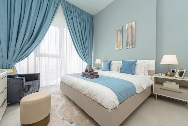 マルコポーロ-ザビールパーク近くのスカイラインビュー付き1BRファニッシュドアパート