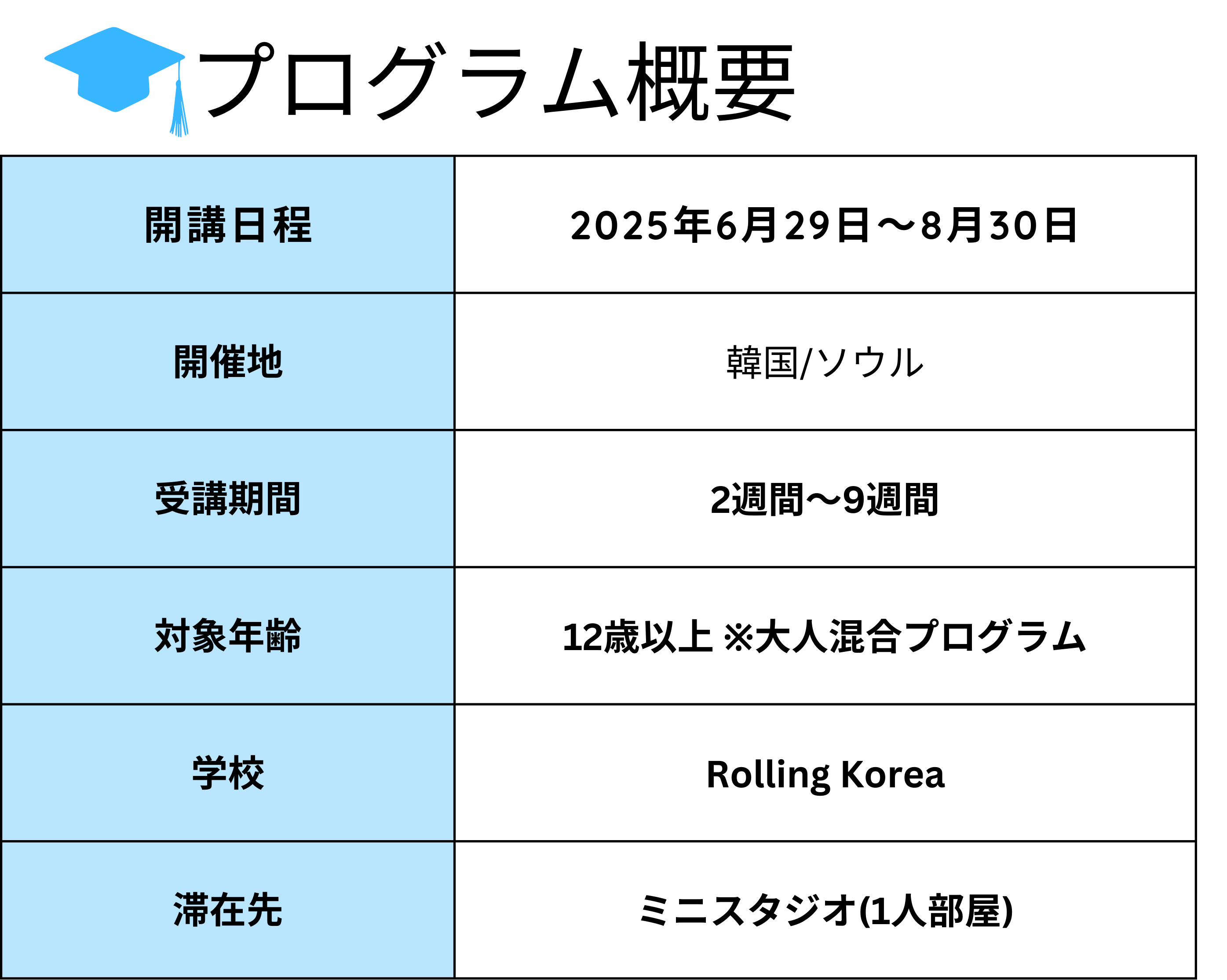 Rolling Koreaサマープログラムの概要