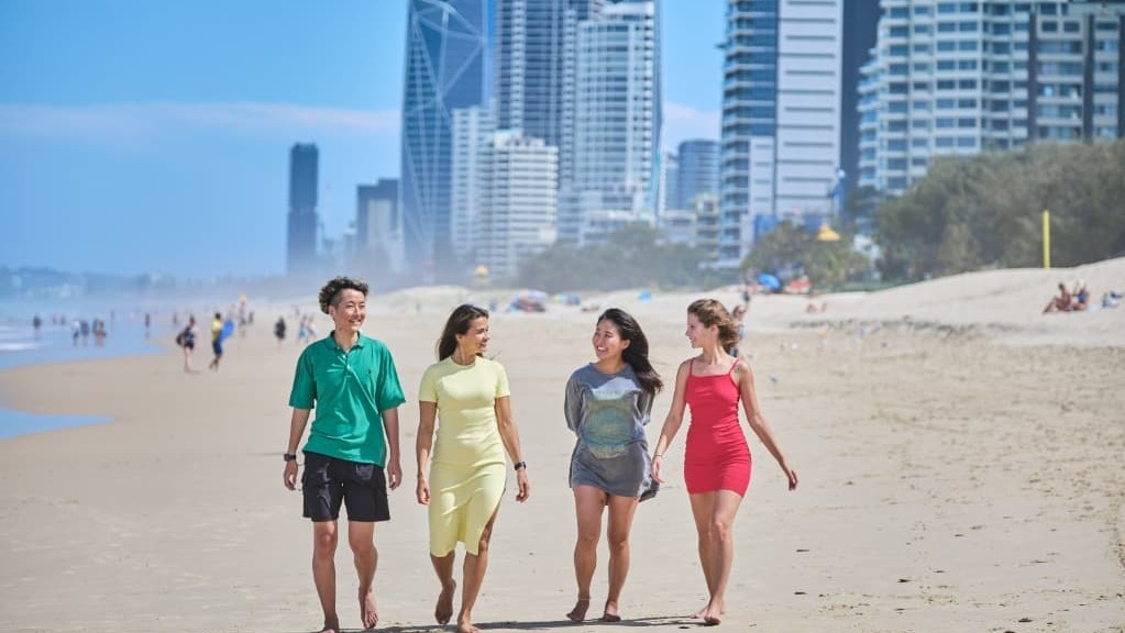 ラングポーツゴールドコースト校付近のビーチ