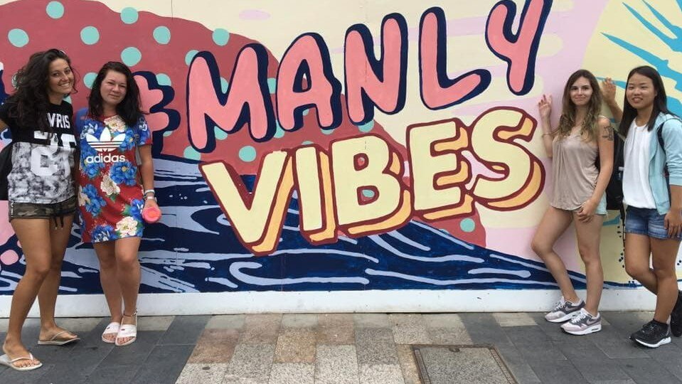 シドニーマンリービーチのウォールアート