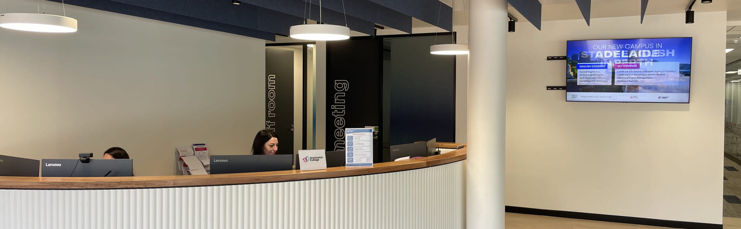 Greenwichゴールドコースト校の受付