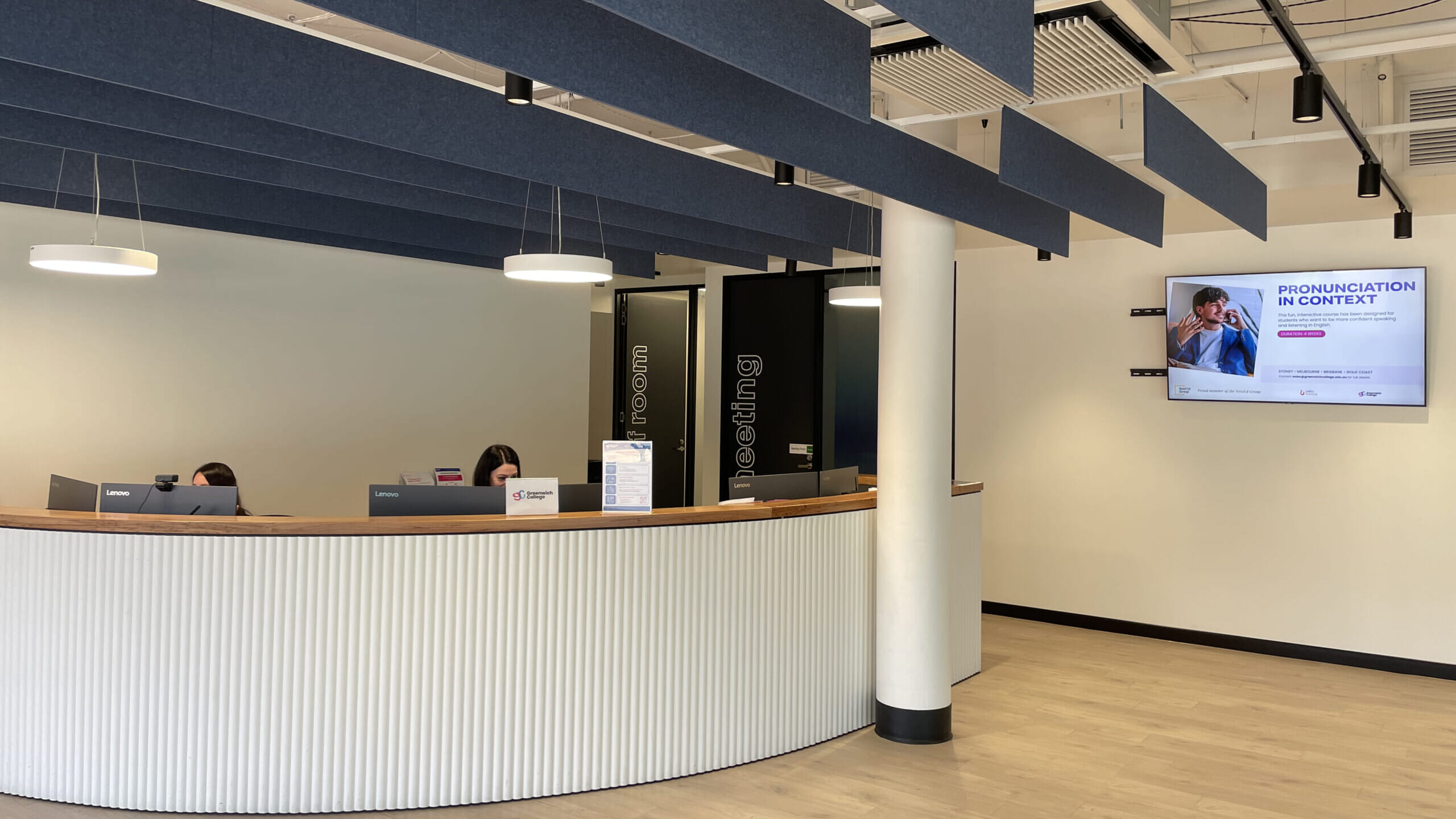 Greenwichゴールドコースト校の受付