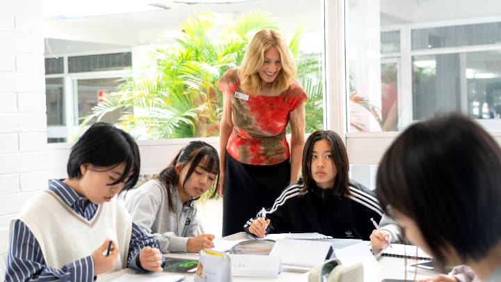 オーストラリアのジュニアキャンプでの英語レッスンの様子