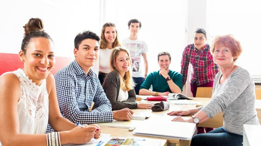 ベルリンでの英語キャンプのクラスメイトのイメージ